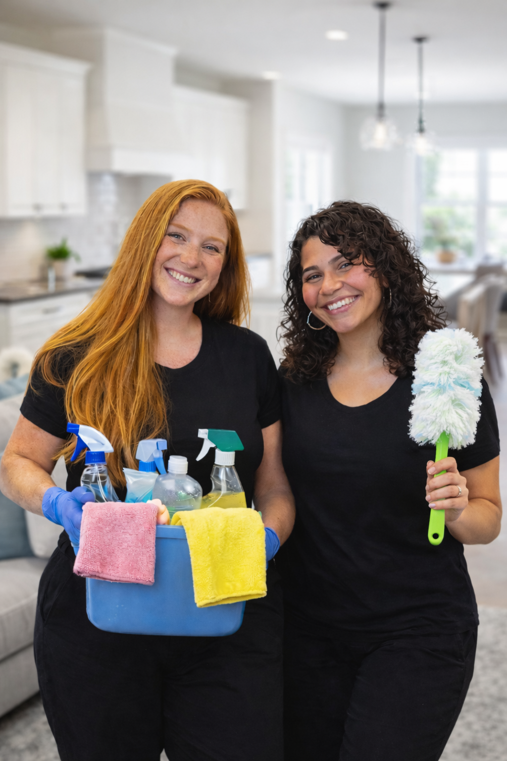 Lysandra and her cleaning partner
